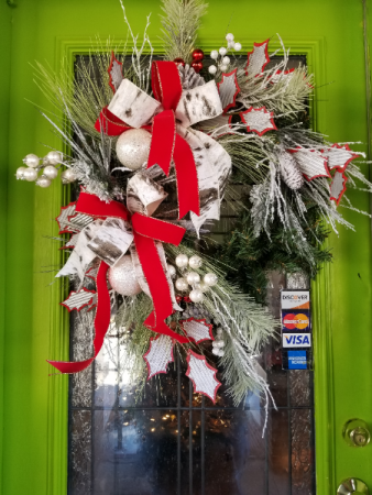 Birch and Holly wreath