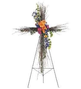 Birch Compassion Cross Funeral Design in Presque Isle, ME | COOK FLORIST, INC. Birch Compassion Cross Funeral Design in Presque Isle, ME | COOK FLORIST, INC.