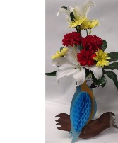 Bird Fling Cheeseburger arrangement 