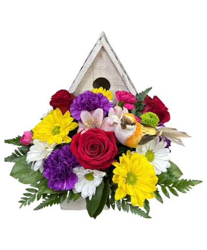 Bird House Garden Bouquet