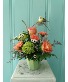 BIRD IN A BUCKET FLOWER ARRANGEMENT