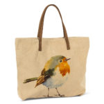 Bird Tote cotton and leather