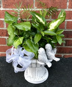 Birdbath planter Sympathy planter