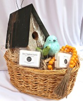 Birdhouse Basket Gift Basket