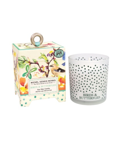 Birda and Butterflies Soy Wax Candle Michel Design Works