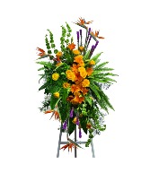 Birds of Solace Sympathy Standing Spray - Premium All Around Arrangement