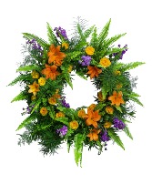 Birds of Solace Sympathy Wreath - Premium All Around Arrangement