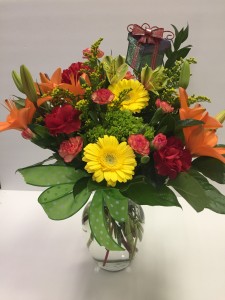 Birithday Present Bouquet Birthday Vase 