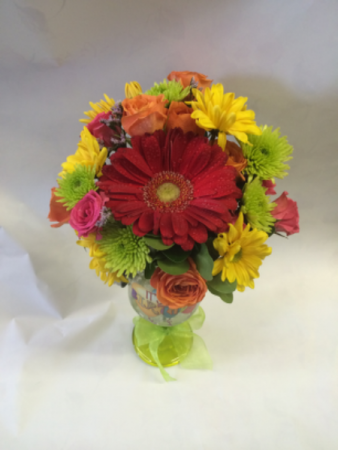 Birthday Bash Fresh florals in Drinkware in Red Lake, ON | FOREVER GREEN GIFT BOUTIQUE