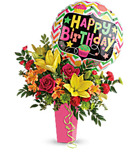 Birthday Bash TBC04-1A With Mylar in Fort Worth, TX | DAVIS FLORAL DESIGNS Birthday Bash TBC04-1A With Mylar in Fort Worth, TX | DAVIS FLORAL DESIGNS