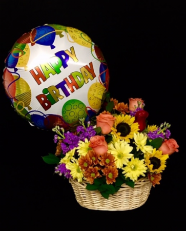 Birthday Basket Mixed Floral Design