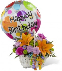 Birthday Basket with Balloon