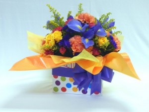 Birthday Box Flower Arrangement