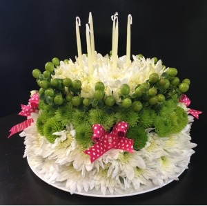Floral Birthday Cake Arrangement Birthday Flowers