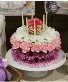 Birthday Cake Floral Birthday Cake on Pedestal 