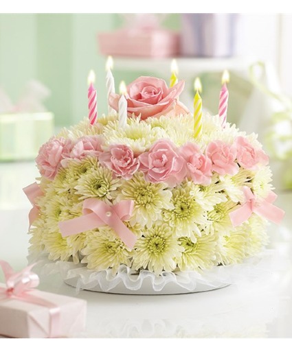 Happy Birthday Flower Cake