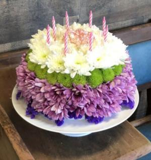 Birthday Cake Fresh cut flower birthday cake 