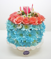 BIRTHDAY CAKE OF FLOWERS ROUND  in West Palm Beach, Florida | FLOWERS TO GO