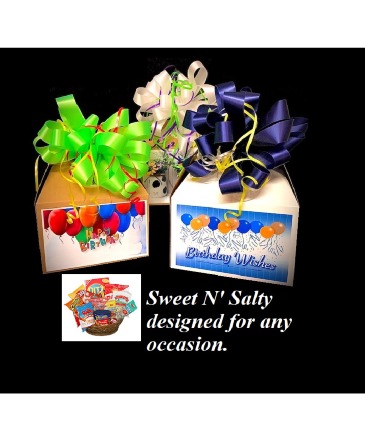Birthday Candy Bouquet Sweet N' Salty in Plainview, TX | Kan Del's Floral, Candles & Gifts