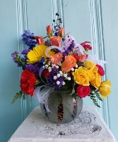 BIRTHDAY CELEBRATION BOWL FLOWER ARRANGEMENT