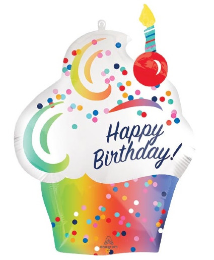 Birthday Cupcake Air-fill Balloon 