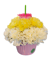 Birthday Cupcake  Floral Arrangement