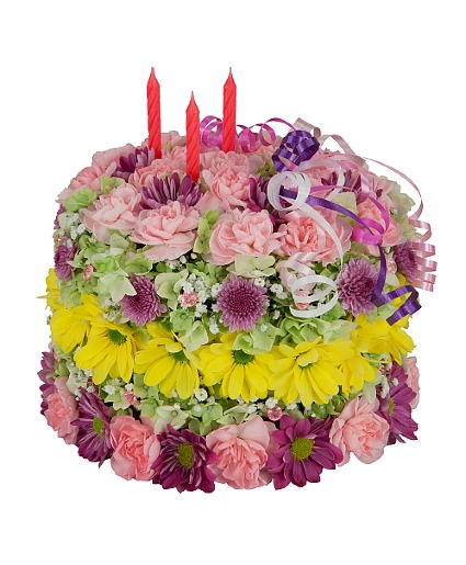 Birthday Delight Floral Cake 