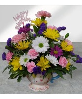 Birthday Festivities FHF-B239 Fresh Floral Arrangement (Local delivery only) in Elkton, Maryland | FAIR HILL FLORIST