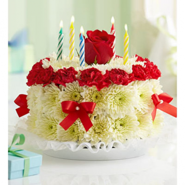 Birthday Flower Cake  in Valley City, OH | HILL HAVEN FLORIST & GREENHOUSE
