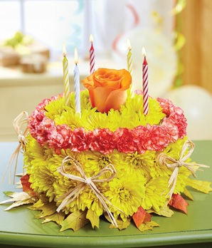 Birthday Flower Cake® - Autumn Arrangement
