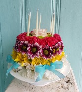 Birthday Flower Cake Flower Arrangement