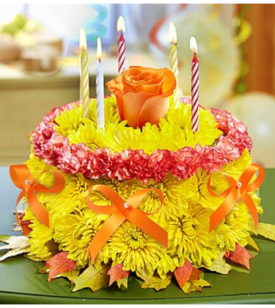 Birthday Flower Cake® for Fall Arrangement