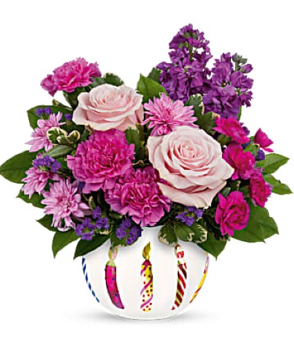Birthday Greetings Flower Arrangement