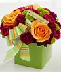 Birthday Happiness container in Claremont, NH | FLORAL DESIGNS BY LINDA PERRON Birthday Happiness container in Claremont, NH | FLORAL DESIGNS BY LINDA PERRON
