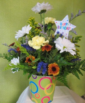 Birthday Party 2 container arrangement