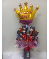 Birthday queen hersheys candy bouquet 