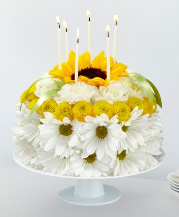 BIRTHDAY SMILES FLORAL CAKE  in Williamsburg, VA | Blessing and Blooms Florist