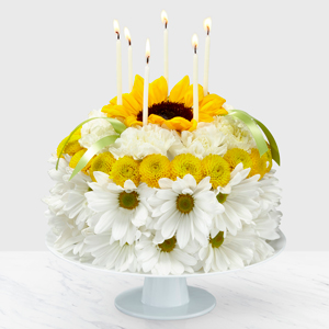 Birthday Smiles Flower Cake 