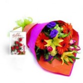 Surprise Bouquet Includes Full Size Card in Oakdale, New York | POSH FLORAL DESIGNS INC.