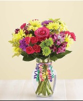 Birthday Surprise Colorful Floral Mix