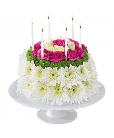 Birthday Treat Floral Cake   in Northfield, VT | Trombly's Flowers and Gifts
