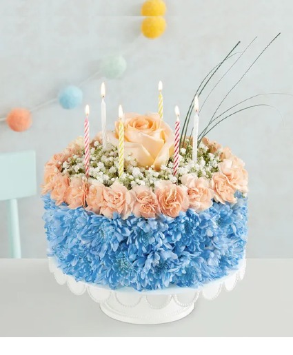 Birthday Wish Flower Cake Coastal 166259 