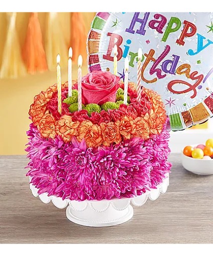 Birthday Wishes Flower Cake 174313 