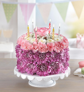 Birthday Wishes Flower Cake