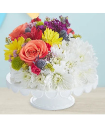 Birthday Wishes Flower Cake® Brightest Day™ Arrangement