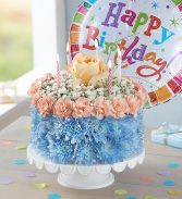 Birthday Wishes Flower Cake ® Coastal birthday