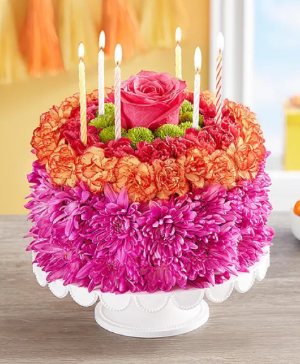 Birthday Wishes Flower Cake Flower Arrangement