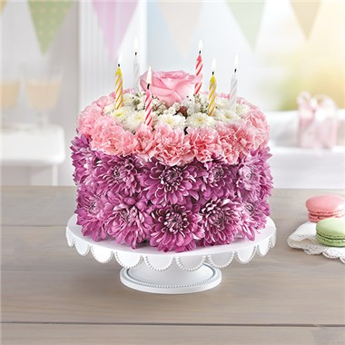 Birthday Wishes Flower Cake ™ Pastel 