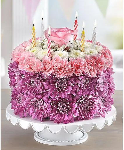 Birthday Wishes Flower Cake® Pastel 