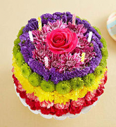 Birthday Wishes Flower Cake™ Rainbow 